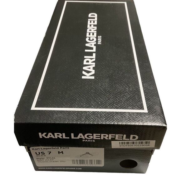 Karl Lagerfeld Sandals  NIB Mint Color Transparent Thong Sandal Size 7 - Picture 7 of 8
